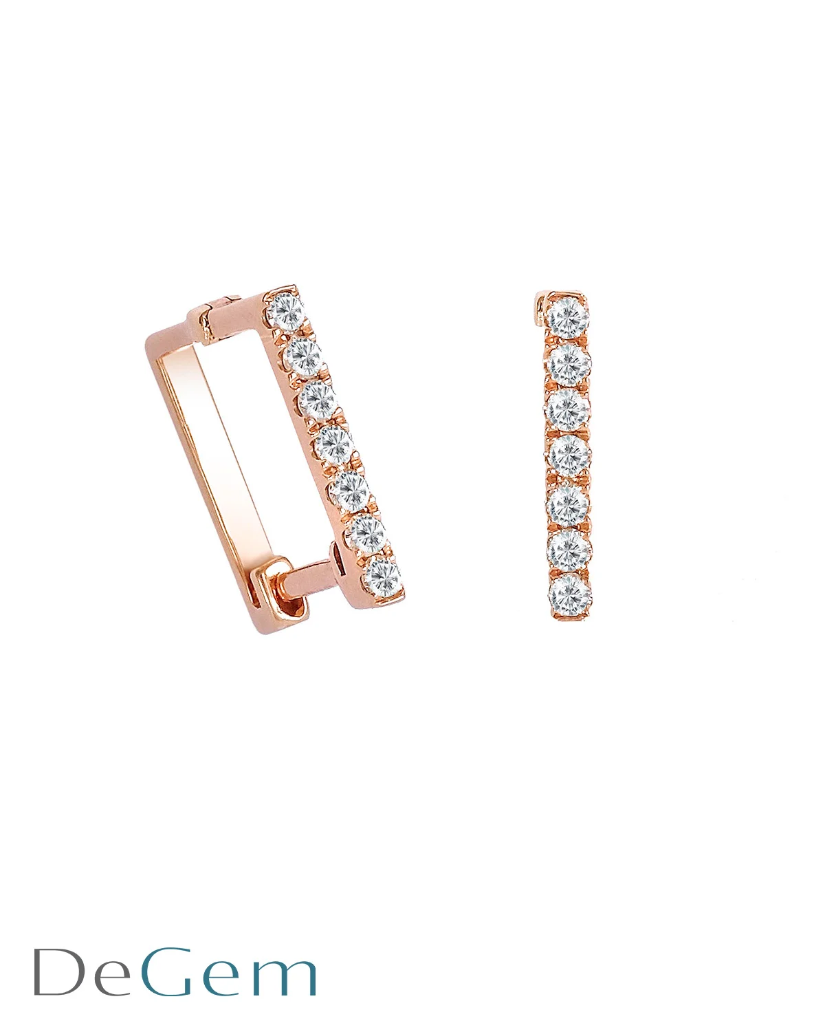 DEGEM SOLELUNA ASTRA LINEAR DIAMOND EARRINGS